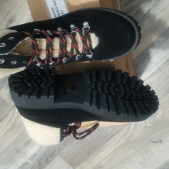 Black and red Steve Madden Bitter Suede Hiking Boots sz 11 NWT - Picture 4 of 7
